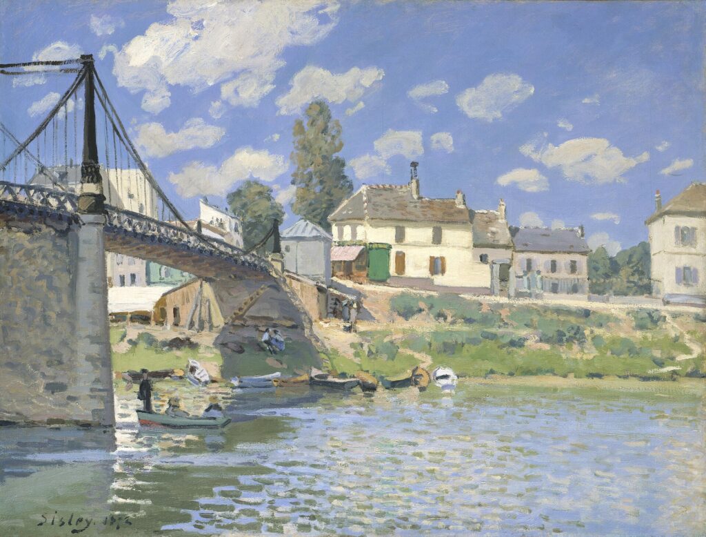 Le pont de Villeneuve-la-Garenne, peint par Alfred Sisley (1872)